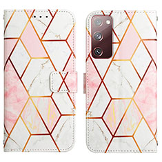 Coque Portefeuille Motif Fantaisie Livre Cuir Etui Clapet Y04B pour Samsung Galaxy S20 FE 4G Blanc