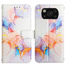 Coque Portefeuille Motif Fantaisie Livre Cuir Etui Clapet Y04B pour Xiaomi Poco X3 NFC Bleu