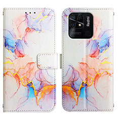 Coque Portefeuille Motif Fantaisie Livre Cuir Etui Clapet Y04B pour Xiaomi Redmi 10 India Bleu