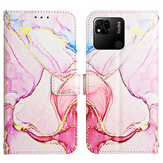 Coque Portefeuille Motif Fantaisie Livre Cuir Etui Clapet Y04B pour Xiaomi Redmi 9 Activ Rose