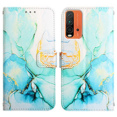 Coque Portefeuille Motif Fantaisie Livre Cuir Etui Clapet Y04B pour Xiaomi Redmi 9 Power Vert