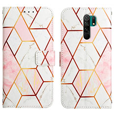 Coque Portefeuille Motif Fantaisie Livre Cuir Etui Clapet Y04B pour Xiaomi Redmi 9 Prime India Blanc