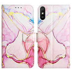 Coque Portefeuille Motif Fantaisie Livre Cuir Etui Clapet Y04B pour Xiaomi Redmi 9AT Rose