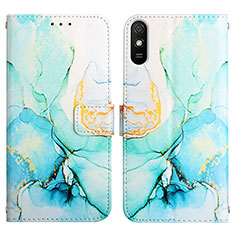 Coque Portefeuille Motif Fantaisie Livre Cuir Etui Clapet Y04B pour Xiaomi Redmi 9AT Vert