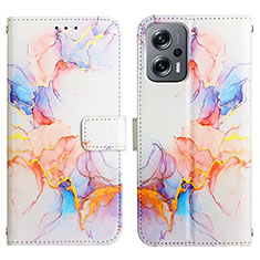 Coque Portefeuille Motif Fantaisie Livre Cuir Etui Clapet Y04B pour Xiaomi Redmi K50i 5G Bleu