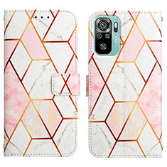 Coque Portefeuille Motif Fantaisie Livre Cuir Etui Clapet Y04B pour Xiaomi Redmi Note 10 4G Blanc