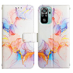 Coque Portefeuille Motif Fantaisie Livre Cuir Etui Clapet Y04B pour Xiaomi Redmi Note 10 Pro Max Bleu