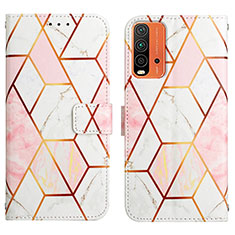 Coque Portefeuille Motif Fantaisie Livre Cuir Etui Clapet Y04B pour Xiaomi Redmi Note 9 4G Blanc