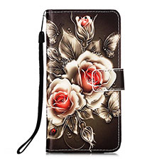 Coque Portefeuille Motif Fantaisie Livre Cuir Etui Clapet Y05B pour Samsung Galaxy S21 5G Noir