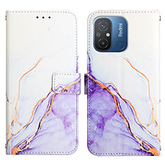 Coque Portefeuille Motif Fantaisie Livre Cuir Etui Clapet YB1 pour Xiaomi Poco C55 Violet