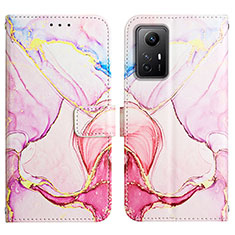 Coque Portefeuille Motif Fantaisie Livre Cuir Etui Clapet YB1 pour Xiaomi Redmi Note 12S Rose