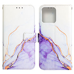 Coque Portefeuille Motif Fantaisie Livre Cuir Etui Clapet YB4 pour Motorola Moto Edge 40 Pro 5G Violet