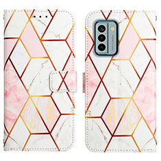 Coque Portefeuille Motif Fantaisie Livre Cuir Etui Clapet YB4 pour Nokia G22 Blanc