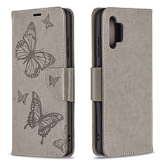 Coque Portefeuille Papillon Livre Cuir Etui Clapet B01F pour Samsung Galaxy A32 5G Gris