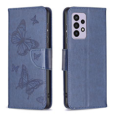 Coque Portefeuille Papillon Livre Cuir Etui Clapet B01F pour Samsung Galaxy A33 5G Bleu