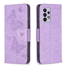 Coque Portefeuille Papillon Livre Cuir Etui Clapet B01F pour Samsung Galaxy A33 5G Violet Clair