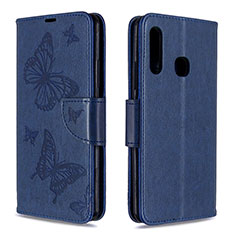 Coque Portefeuille Papillon Livre Cuir Etui Clapet B01F pour Samsung Galaxy A70E Bleu