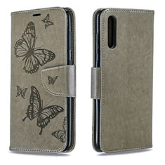 Coque Portefeuille Papillon Livre Cuir Etui Clapet B01F pour Samsung Galaxy A70S Gris