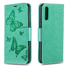 Coque Portefeuille Papillon Livre Cuir Etui Clapet B01F pour Samsung Galaxy A70S Vert