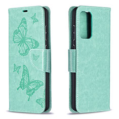 Coque Portefeuille Papillon Livre Cuir Etui Clapet B01F pour Samsung Galaxy A72 4G Vert