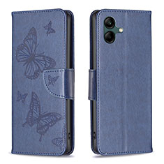 Coque Portefeuille Papillon Livre Cuir Etui Clapet B01F pour Samsung Galaxy M04 Bleu