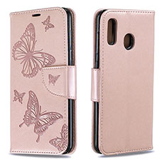 Coque Portefeuille Papillon Livre Cuir Etui Clapet B01F pour Samsung Galaxy M10S Vert