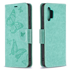 Coque Portefeuille Papillon Livre Cuir Etui Clapet B01F pour Samsung Galaxy M32 5G Vert