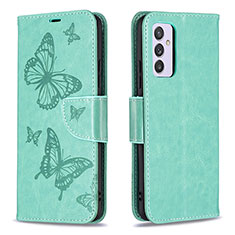 Coque Portefeuille Papillon Livre Cuir Etui Clapet B01F pour Samsung Galaxy M54 5G Vert