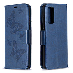 Coque Portefeuille Papillon Livre Cuir Etui Clapet B01F pour Samsung Galaxy S20 FE (2022) 5G Bleu