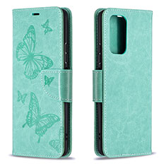 Coque Portefeuille Papillon Livre Cuir Etui Clapet B01F pour Xiaomi Redmi Note 10 Pro Max Vert