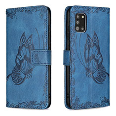 Coque Portefeuille Papillon Livre Cuir Etui Clapet B02F pour Samsung Galaxy A31 Bleu