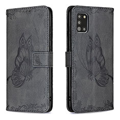 Coque Portefeuille Papillon Livre Cuir Etui Clapet B02F pour Samsung Galaxy A31 Noir