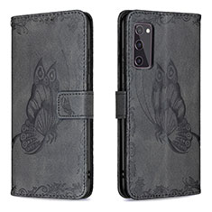 Coque Portefeuille Papillon Livre Cuir Etui Clapet B02F pour Samsung Galaxy S20 FE (2022) 5G Noir