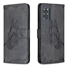 Coque Portefeuille Papillon Livre Cuir Etui Clapet B02F pour Samsung Galaxy S20 Plus Noir