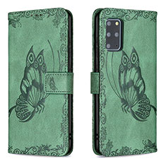 Coque Portefeuille Papillon Livre Cuir Etui Clapet B02F pour Samsung Galaxy S20 Plus Vert