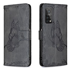 Coque Portefeuille Papillon Livre Cuir Etui Clapet B02F pour Xiaomi Redmi K30S 5G Noir