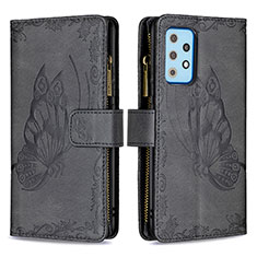 Coque Portefeuille Papillon Livre Cuir Etui Clapet B03F pour Samsung Galaxy A52 4G Noir