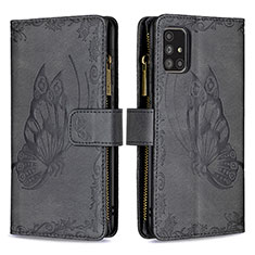 Coque Portefeuille Papillon Livre Cuir Etui Clapet B03F pour Samsung Galaxy A71 5G Noir