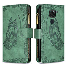 Coque Portefeuille Papillon Livre Cuir Etui Clapet B03F pour Xiaomi Redmi 10X 4G Vert