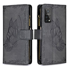 Coque Portefeuille Papillon Livre Cuir Etui Clapet B03F pour Xiaomi Redmi K30S 5G Noir