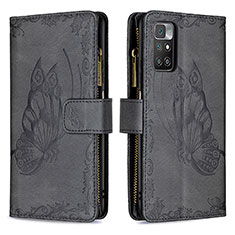 Coque Portefeuille Papillon Livre Cuir Etui Clapet B03F pour Xiaomi Redmi Note 11 4G (2021) Noir