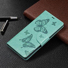 Coque Portefeuille Papillon Livre Cuir Etui Clapet B13F pour Samsung Galaxy S24 Ultra 5G Vert