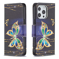 Coque Portefeuille Papillon Livre Cuir Etui Clapet L07 pour Apple iPhone 13 Pro Max Mixte