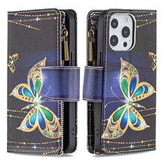 Coque Portefeuille Papillon Livre Cuir Etui Clapet pour Apple iPhone 13 Pro Max Mixte