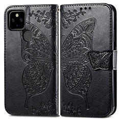 Coque Portefeuille Papillon Livre Cuir Etui Clapet pour Google Pixel 5a 5G Noir