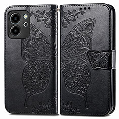 Coque Portefeuille Papillon Livre Cuir Etui Clapet pour Huawei Honor 80 SE 5G Noir