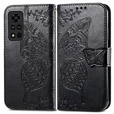 Coque Portefeuille Papillon Livre Cuir Etui Clapet pour Huawei Honor V40 5G Noir