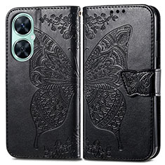 Coque Portefeuille Papillon Livre Cuir Etui Clapet pour Huawei Nova 11i Noir