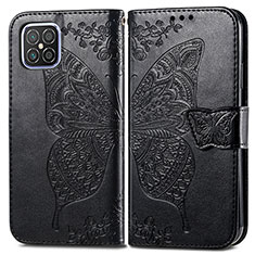 Coque Portefeuille Papillon Livre Cuir Etui Clapet pour Huawei Nova 8 SE 4G Noir