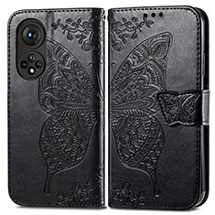 Coque Portefeuille Papillon Livre Cuir Etui Clapet pour Huawei Nova 9 Noir